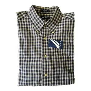 Camisa cuadriculada nautica café.